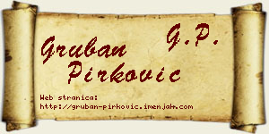 Gruban Pirković vizit kartica